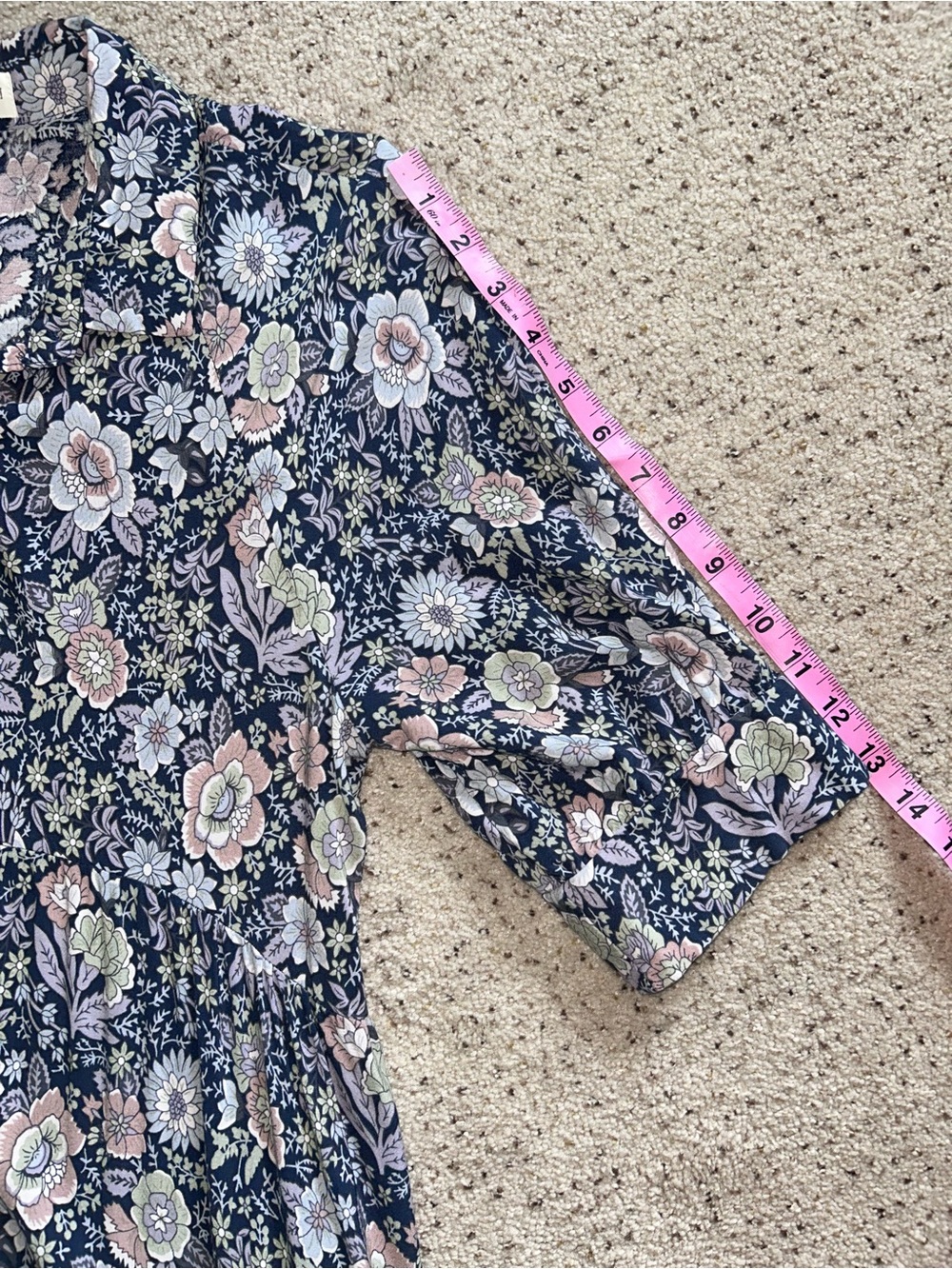 NATURAL LIFE Rebecca Midi Dress. Cottagecore, blue floral. Pockets! Medium. VGUC - Picture 7 of 11